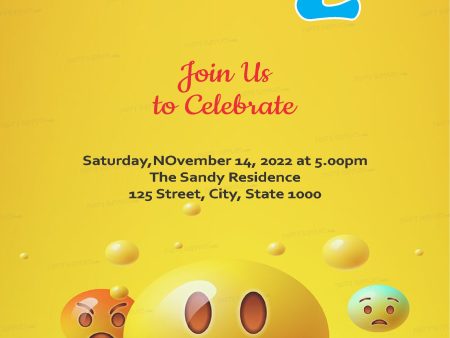 Emoji  Themes  Customized Invite Online Hot Sale