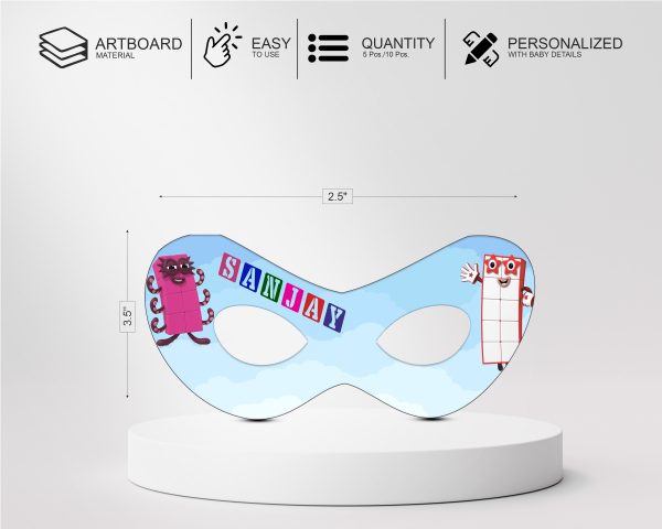 Number Blocks Theme Personalized Eye Mask Online now