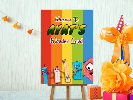 Number Blocks Theme Customized Welcome Board For Cheap