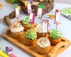 Number Blocks Theme Personalized Cup Cake Topper Hot on Sale